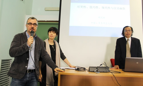 20140331罗马大学孔子学院举办系列文化讲座——《汉语:幽默的基本规律与修辞方式》图1