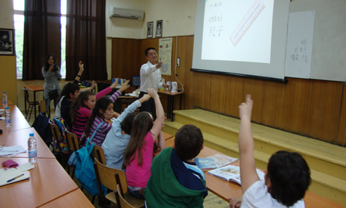 20140530索非亚孔子学院督导组考察旧扎戈拉市高尔基学校教学点图2