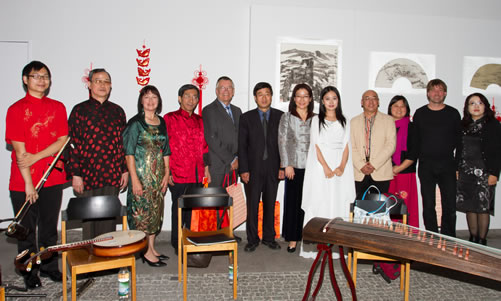 20130911慕尼黑孔子学院举办赵善君教授国画展览开幕式图2