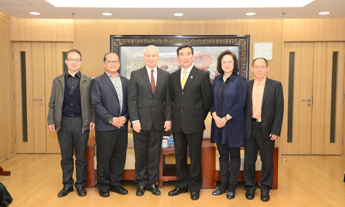 20141020美国夏威夷大学校长助理施安德教授一行访问我校图1