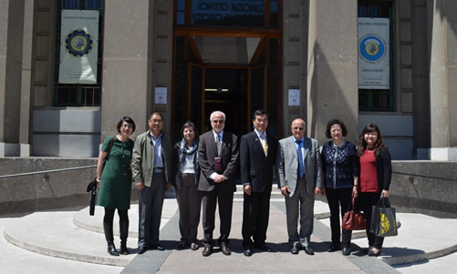 20140506北外副校长闫国华一行访问意大利罗马国立住读中学孔子课堂图1