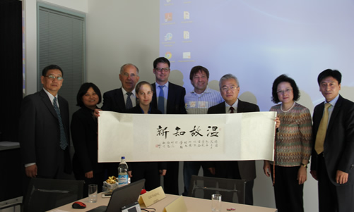20140701北京外国语大学校务委员会主席韩震教授参加孔院理事会会议并视察慕尼黑孔院图1