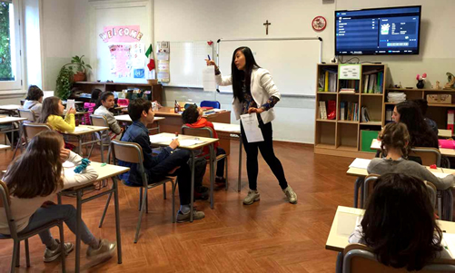 20160521罗马大学孔子学院举办2016年度首次中小学生汉语考试图1